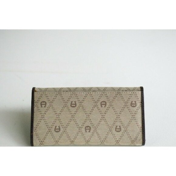 Brand New Etienne Aigner Canvas Leather Monogram Large Tri Fold Wallet - Picture 3 of 10
